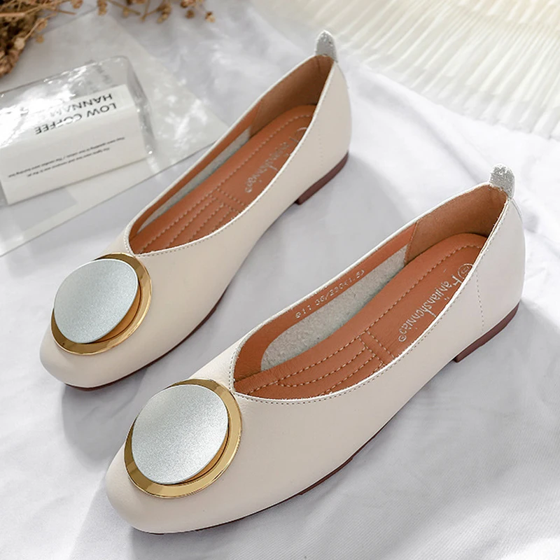 

Женские мокасины на плоской подошве, однотонные туфли без застежки, лоферы, Офисная Классическая обувь, большие размеры, весна 2021