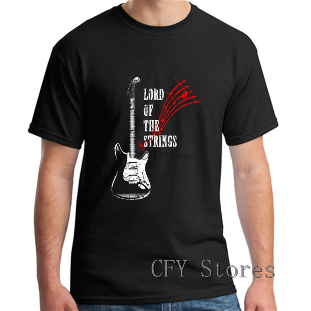 Мужская футболка &quotВластелин струн&quot с электрогитарой хит 2019 летняя черная