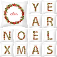christmas pillowcase letter pillowcase christmas cushion cover christmas decoration cushion sofa throw pillowcase home decorate
