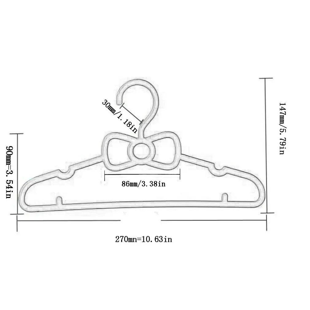 

10pcs Set Children's Bow Hanger Home Baby Clothes Hanger