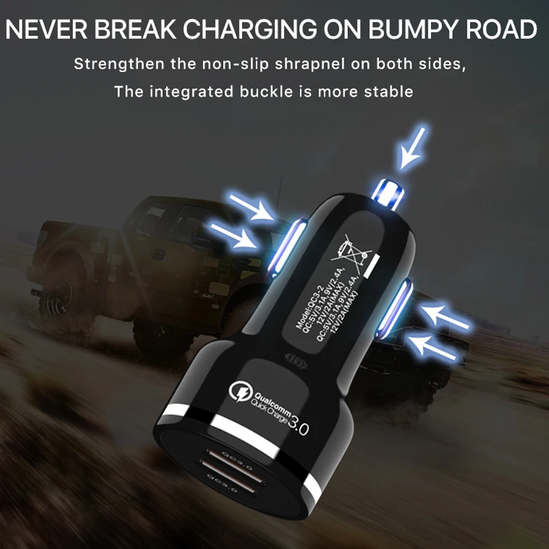 Универсальное автомобильное зарядное устройство 36 Вт с функцией быстрой зарядки