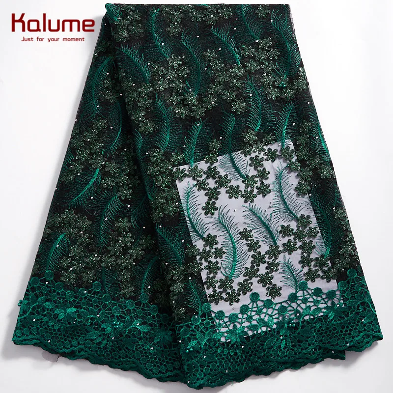 

Kalume Cheap African Dry Lace Fabric Skyblue Nigerian Tulle Lace Fabric Embroidery French Mesh Lace Fabric For Party Dress F2334