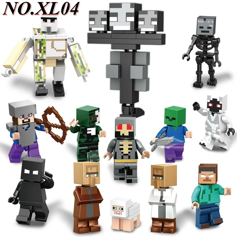 29pcs/set Full Body Figures My World Legoings Assemble Building Blocks toys Mini Bricks For Children Birthday Gifts | Игрушки и хобби