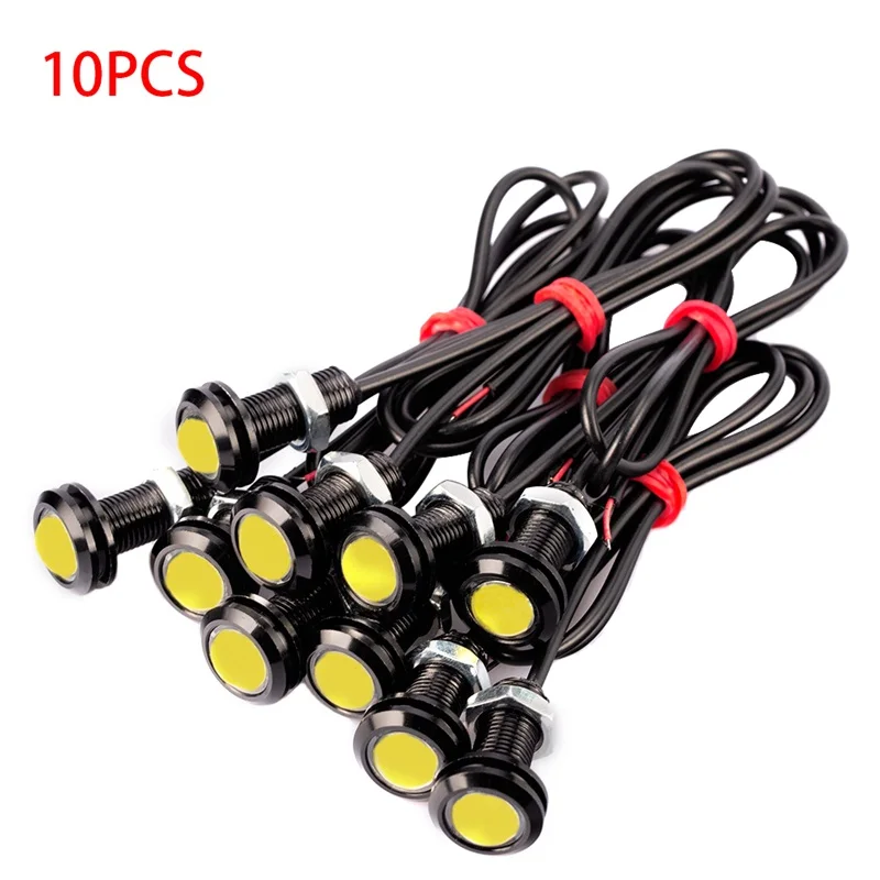 

10PCS/lot 9W 18 23mm 12V DC White LED Eagle Eye Light Car Fog DRL Backup Parking Signal