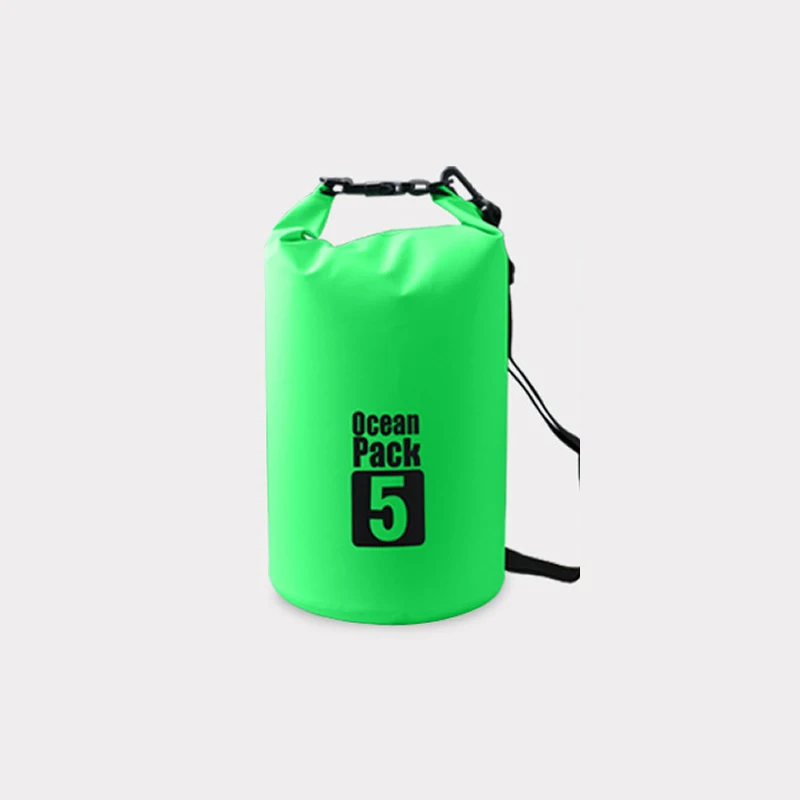 5L green 2L/5L Открытый Портативный рафтинг Дайвинг сухой мешок ПВХ водонепроницаемый складной для плавания ming сумка для хранения для речного треккинга сумки для плавания - Цвет: 5L green