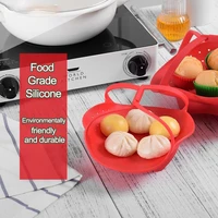 silicone steam basket mat steamer rack for dumplings microwave cookware utensils for kitchen washable layer insert steam plate