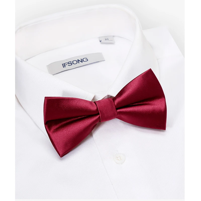 2021 New Designer Brand Fashion Two Layer Bowtie For Men Top Quality Groom Wedding Party Butterfly Bow Tie Gift Box Wine Red