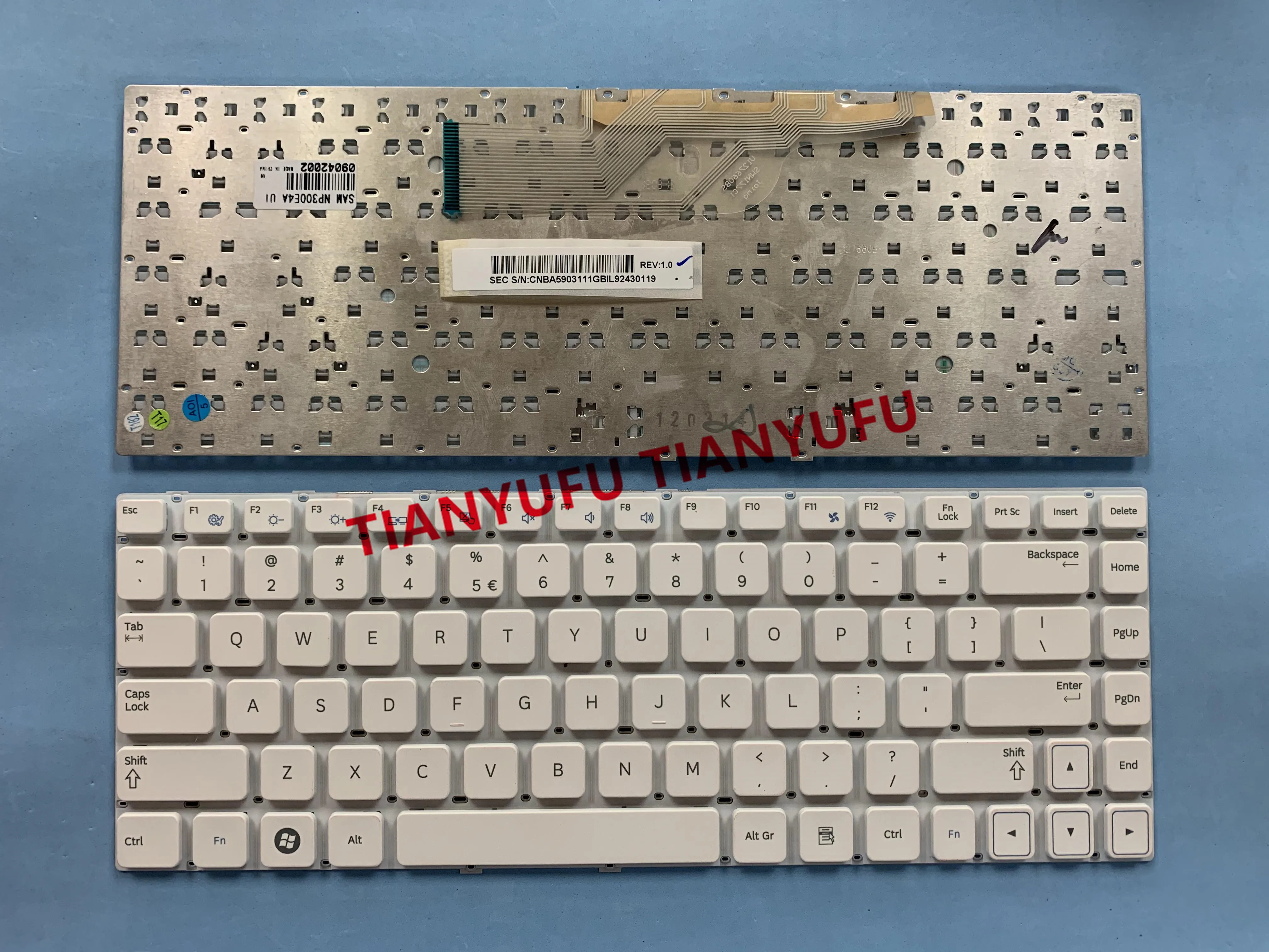 Для оригинальной клавиатуры Samsung NP305E4A NP305V4A NP300E4A NP300V4A белая большая клавиша со