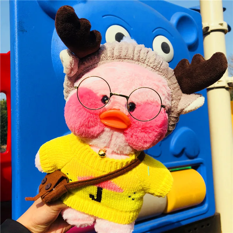 Мягкие куклы животные Lalafanfan детские милые плюшевые игрушки розовые утки мягкая