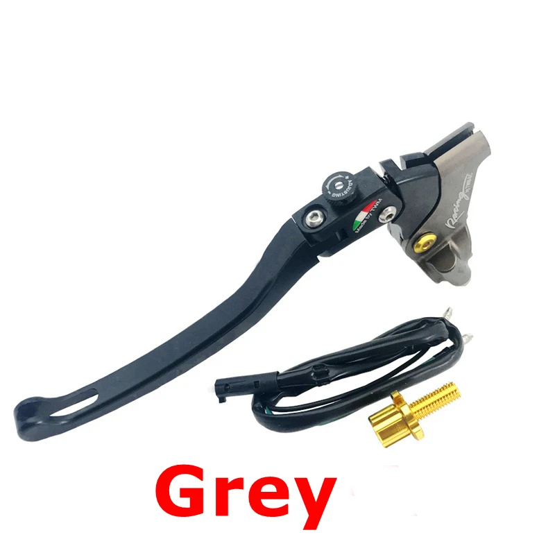Grey Кабель для мотоцикла рычаг окуня тормозной рычаг 7/" 22 мм для Honda Yamaha Kawasaki Suzuki Hpk мотоцикл для бездорожья и мотокросса Atv или более - Цвет: Grey
