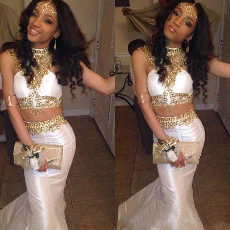 Сексуальное черное платье для выпускного вечера из двух предметов девочек белые