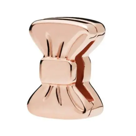 

Genuine 925 Sterling Silver Charm Rose Gold Reflexions Bow Clip Stopper Lock Beads Fit Pan Bracelet & Bangle Diy Jewelry