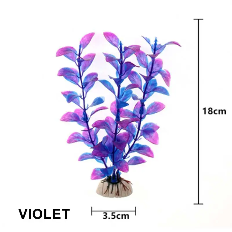 

20-37CM Artificial Underwater Plants Aquarium Fish Tank Decoration Green Purple Water Grass Viewing Decorations