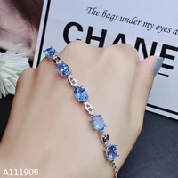 kjjeaxcmy boutique jewelry 925 sterling silver inlaid natural blue topaz womens bracelet support test beautiful