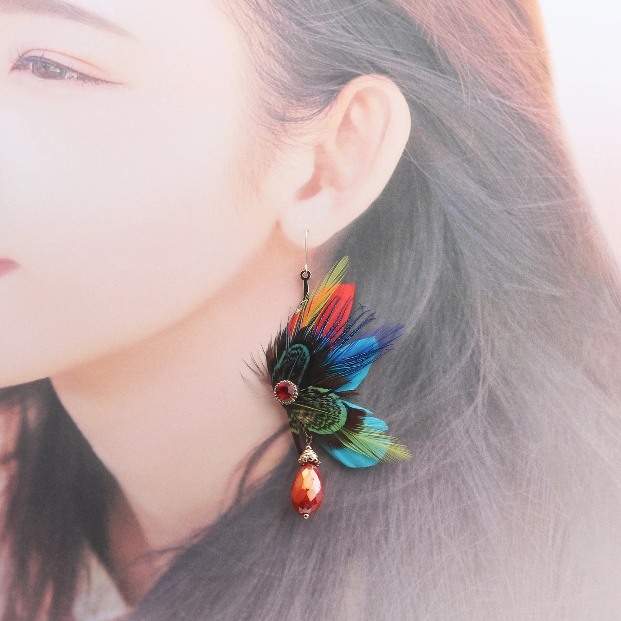

Dtstone M514,diy craft,jewelry accessories,Real feather earrings,Ultralight Trend earrings,hand made,jewelry findings,2pcs/bag