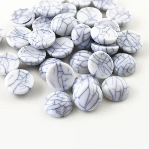 Новая мода 40 шт 12 мм белый цвет трещин стиль плоская задняя Смола Кабошоны камео G6-10