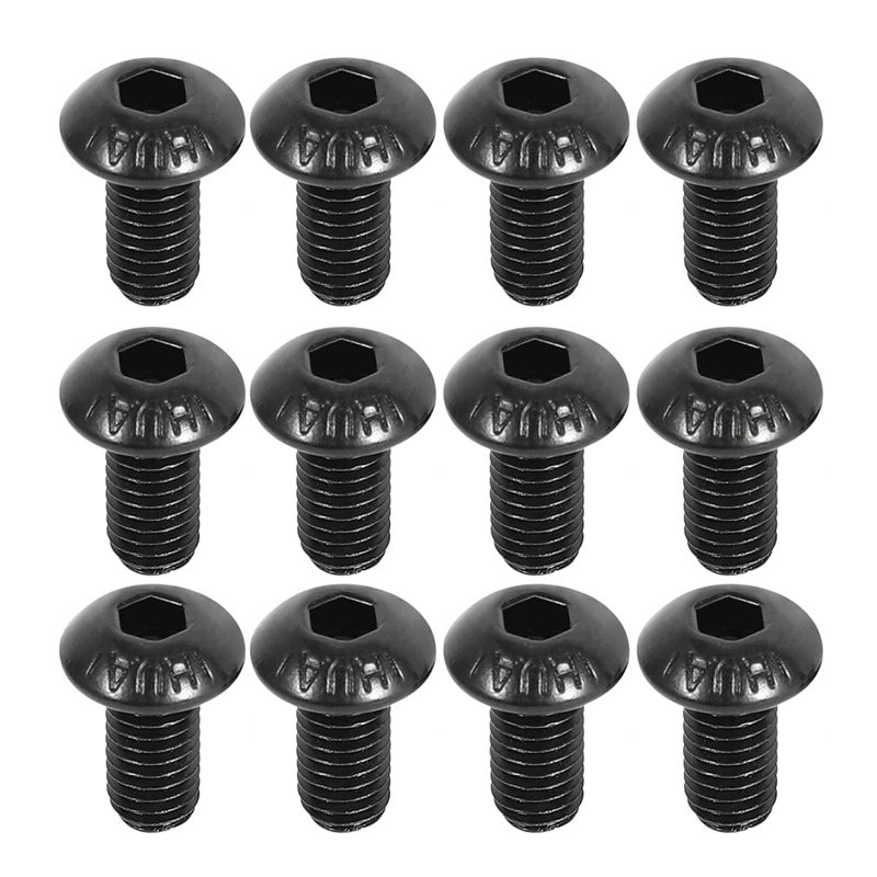 

Button M5 x 10mm Hex Head Screw Cap Black 50