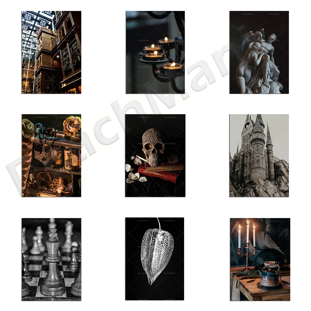 

Dark Academia Wall Art Printing-Gothic Poster-Dark Academia Wall Art, Gothic Wall Artist Home Decoration