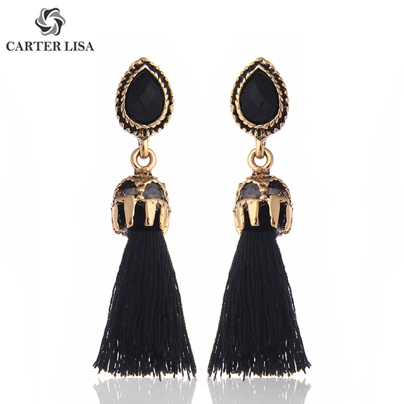 Женские Висячие серьги CARTER LISA длинные богемные висячие в Корейском стиле с