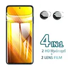 Чехол для Xiaomi mi Poco X3 NFC, Гидрогелевая защита экрана, закаленное стекло, объектив камеры mi 10t Pro Lite F3 на Redmi Note 10 Pro