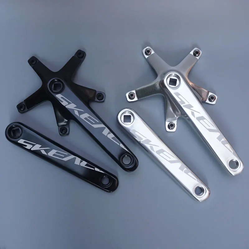 SKEACE BCD144mm Spider Sprocket Fixed Gear Bicycle Crankset Square Hole Axis Race 48T 49T AL7075 Disc 165mm 170mm Crank Leg | Спорт и