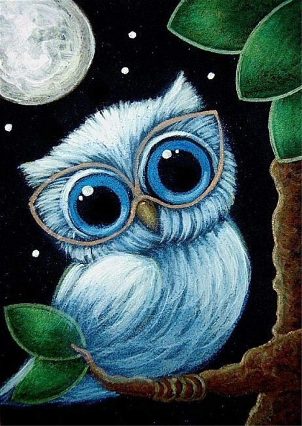 

Owl Diamond Painting 5D DIY Full Round Drill Diamond Embroidery Cross Stitch Animal Pictures Of Rhinestones Decoration Home Gift