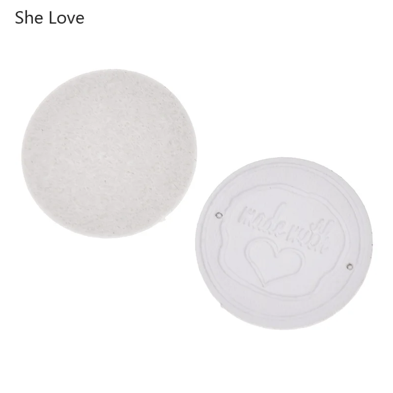 24 шт. круглые этикетки из искусственной кожи для джинсов и сумок|Этикетки одежды|