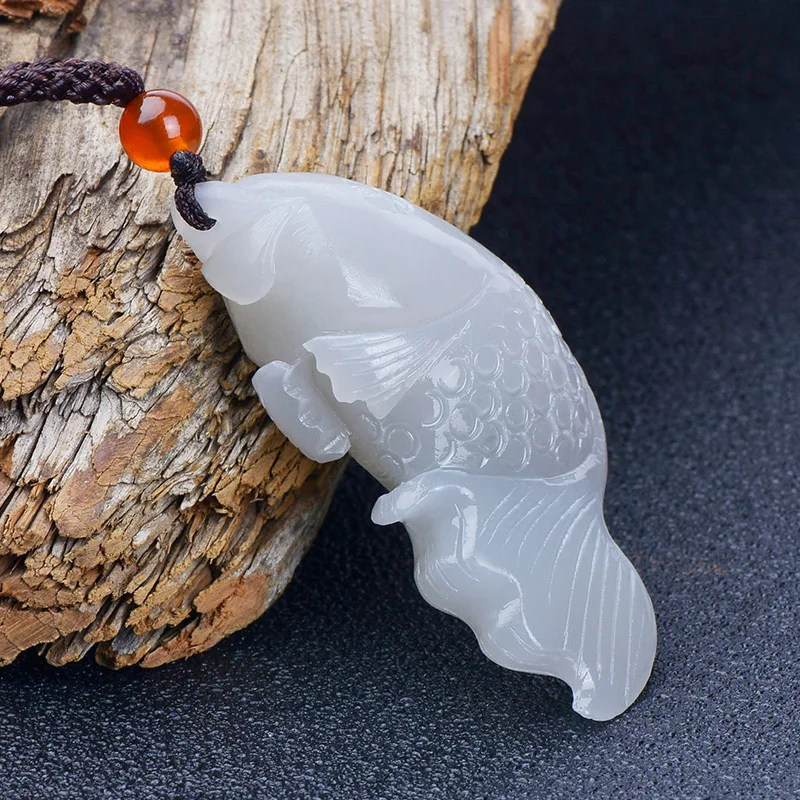 

Natural purple jade pendant hollow hand-carved fish jade pendants brand men women jadeite jade jewelry jade necklace women
