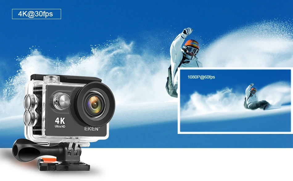 Оригинальная Экшн-камера eken H9R H9 Ultra HD 4K WiFi с 2,4G пультом дистанционного управления 2," экраном 30 м водонепроницаемая Спортивная мини-камера