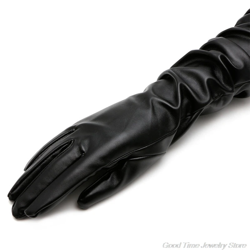 

Women Ladies Long Leather Gloves New Winter Fashion Evening Party Full Finger A20 21 Dropshipping A20 21 Dropshipping