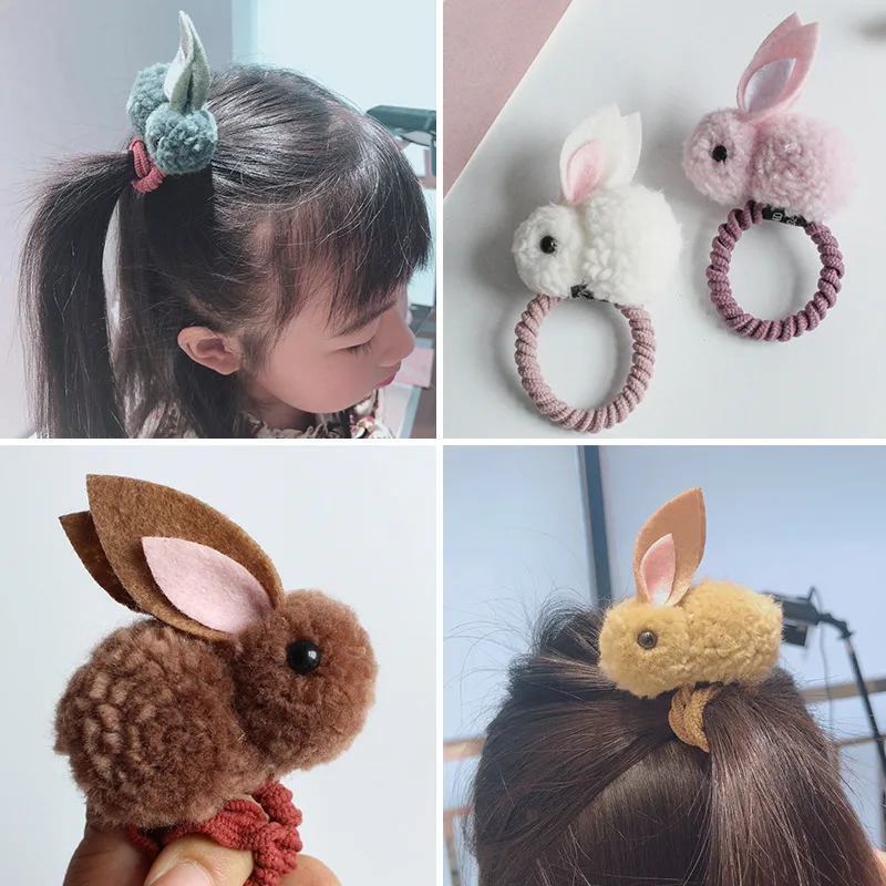 1 шт. плюшевые резинки для волос в виде кролика собаки девочек Мультяшные милые
