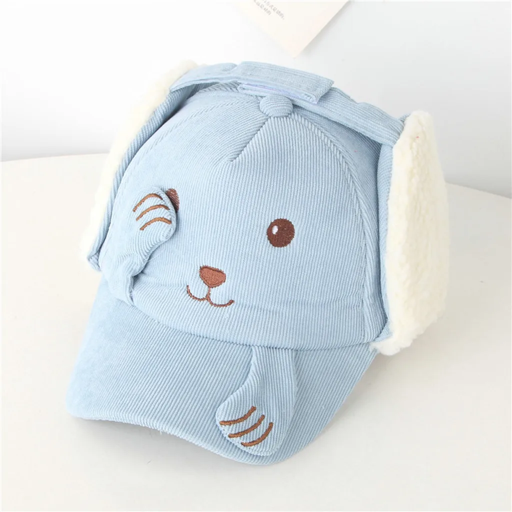 Симпатичная модная детская бейсбольная кепка бархатная защита для ушей теплая