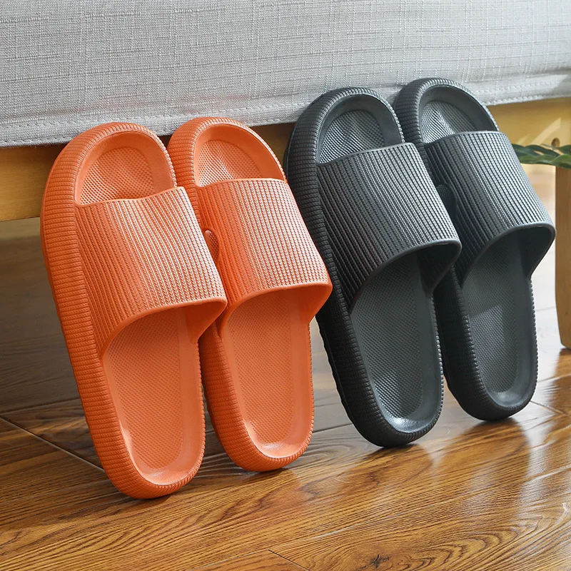 

Women Thick Platform Slippers Summer Beach Eva Soft Sole Slide Sandals Leisure Men Ladies Indoor Bathroom Anti-slip Shoes LJK