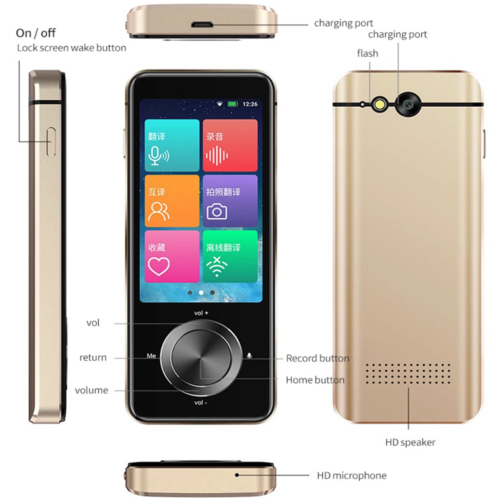 2022 Newest M9 Instant Voice Translator Portable Language In Real-time Smart Supports 12 offline languages | Электроника