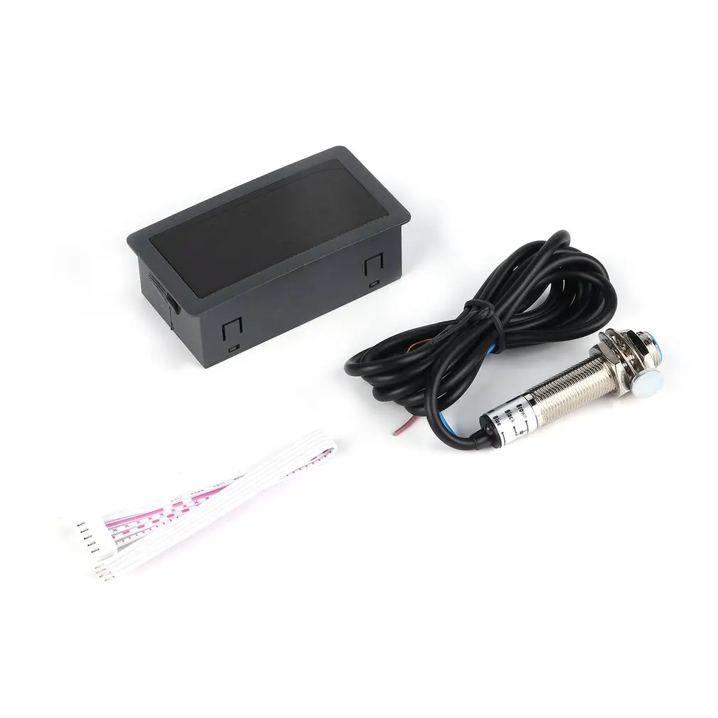 

4 Digital LED Display Tachometer RPM Speed Meter High Precision Tachometer With Hall Proximity Switch Sensor NPN