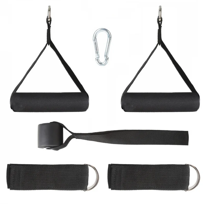 

Fitness Elastic Band Set With Metal Carabiner 100 LB 11 PCS Latex Tension Unisex Pull Rope For Home Training Workout Equipment