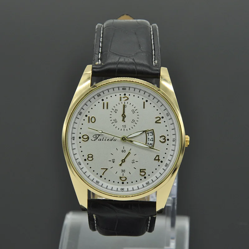 

Luxury Men's Watches Leather Band Male Analog Quartz Watch Men Fashion Casual Watch with Calendar relogio