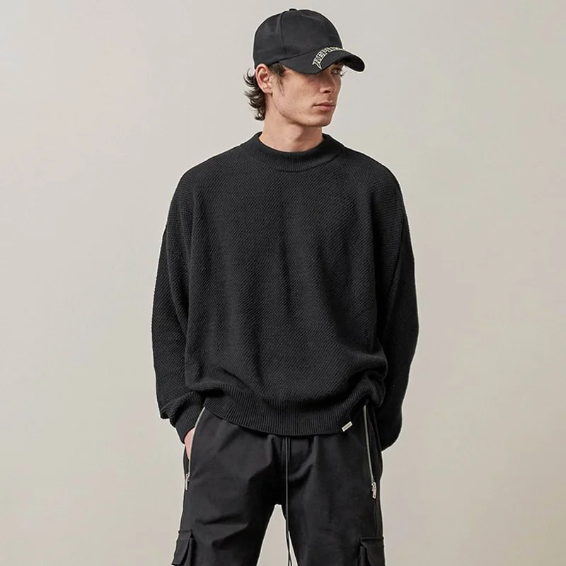 

Свитер мужской/женский трикотажный однотонный оверсайз в стиле 1920-х