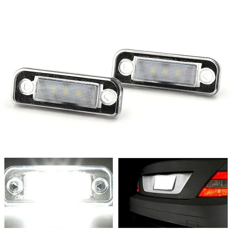 

Pair License Number Plate Light Lamp Error Free For Mercedes Benz W203 5D W211 R171 W219