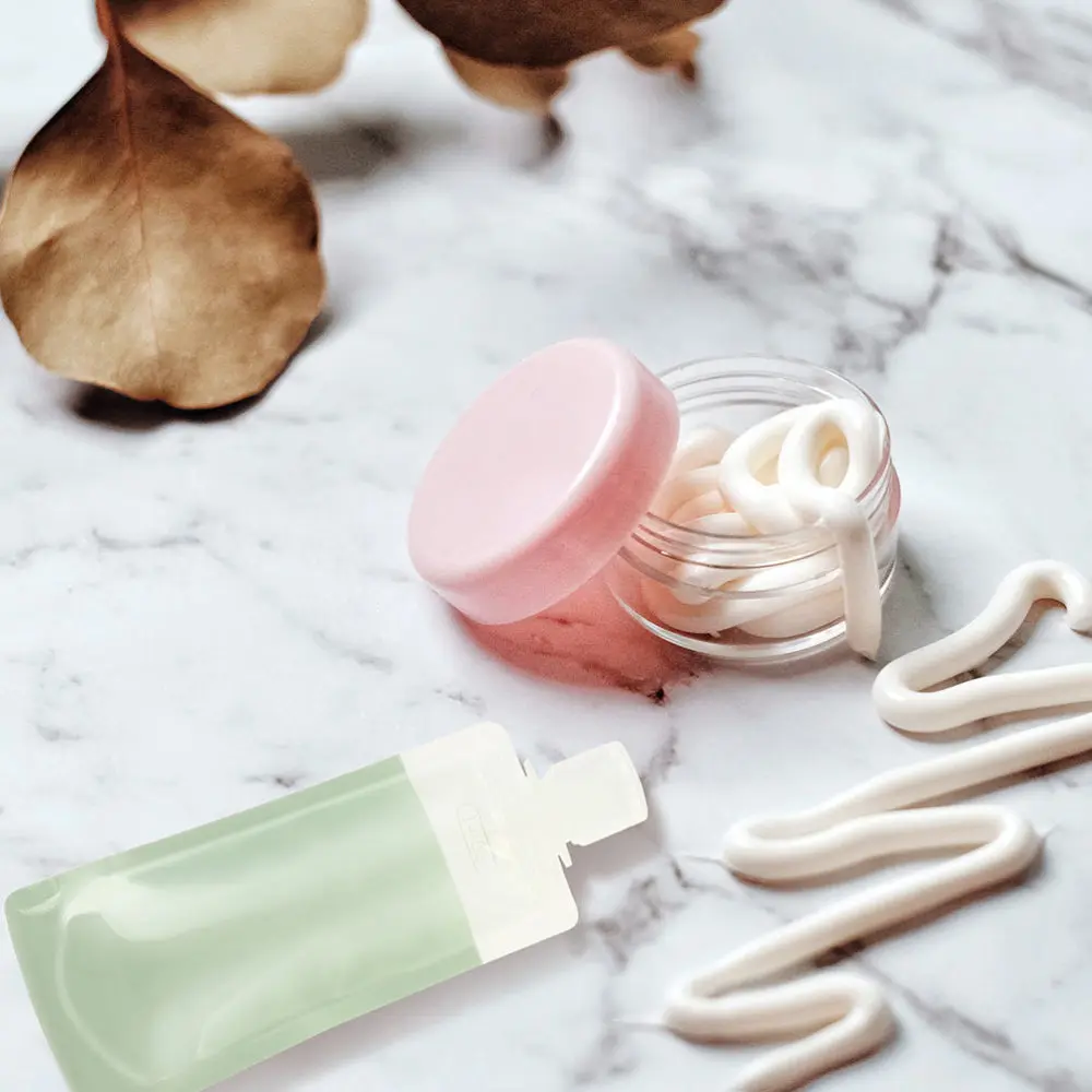 

6pcs Refillable Cosmetic Storage Pouch Practical Squeezable Bags for Travel