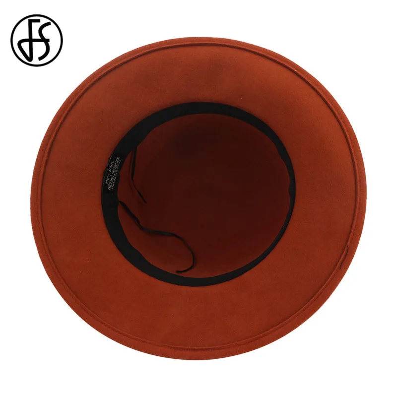 FS 5 цветов для мужчин и женщин Топ джаз шляпа Зимняя шерстяная одежда фетровых