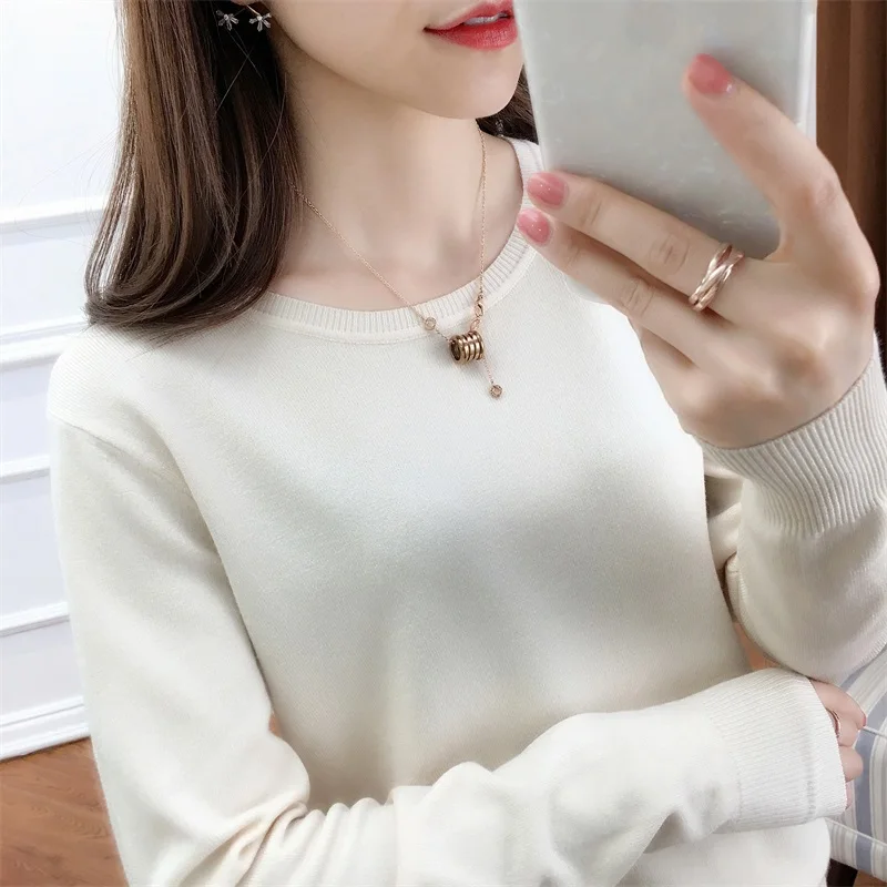 20 Autumn Winter sweater women Knitted Pullover Women Sweater fashion Sweaters Plus Size Cashmere Round neck tops | Женская одежда