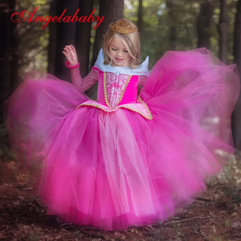 

Children's long sleeve spring and autumn dress wedding party birthday princess dresses for girls kids fashion clothes dress