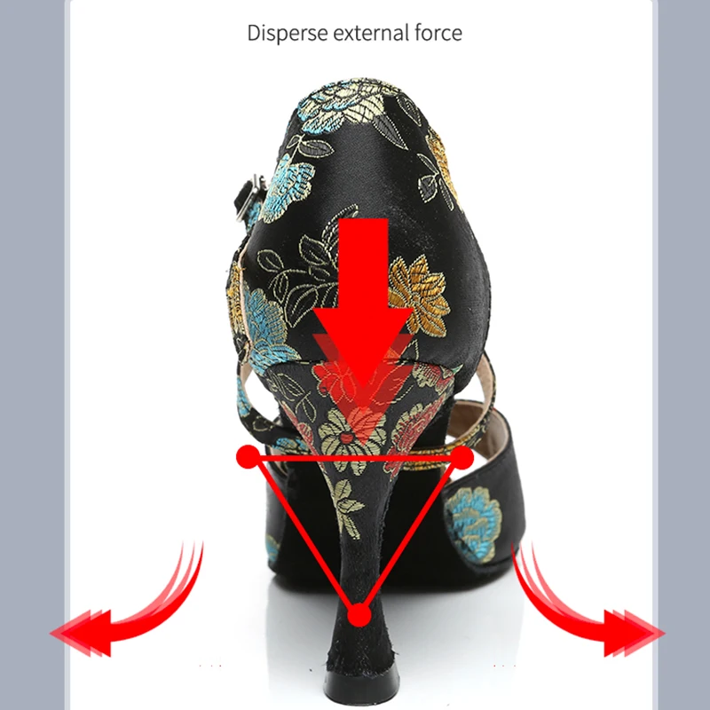 Girls Silk Latin Ballroom Dance Shoes for Women Black Blue Waltz Salsa Dancing Kids Soft Botoom Latino Woman | Спорт и развлечения