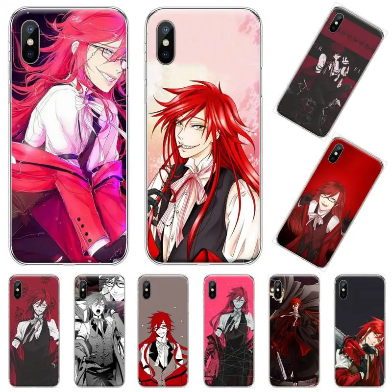 Чехол Kuroshitsuji для iPhone 11 12 pro XS MAX 8 7 6 6S Plus X 5S SE 2020 XR | Мобильные телефоны и аксессуары
