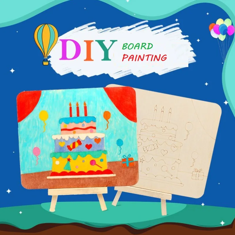 DIY деревянный пустой набор чертежных досок с табличкой для рисования Стенд Фото для справки художественные Развивающие игрушки для детей не содержит пигментов