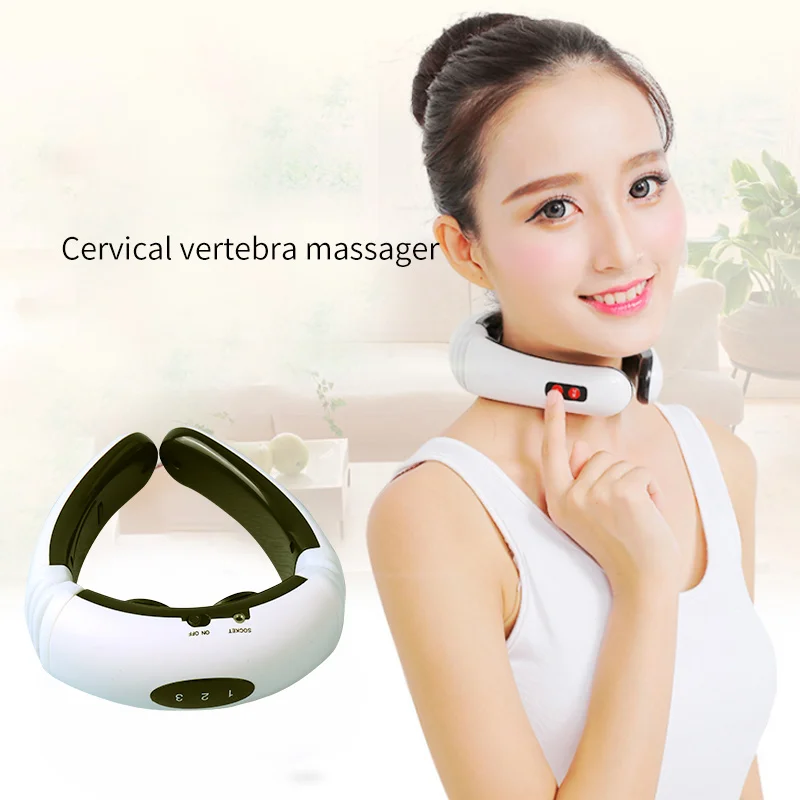 

Electric Neck Massage Instrument Relax Shock 15-Gear USB Rechargeable Cervical Spine Massage Instrument Relief Muscle Stimulator