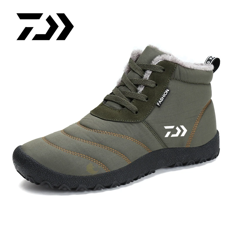 

Daiwa Winter New Plus Velvet Cotton Shoes Large Size Men's Outdoor Cotton Boots Middle-aged and Elderly Warm Snow Boots