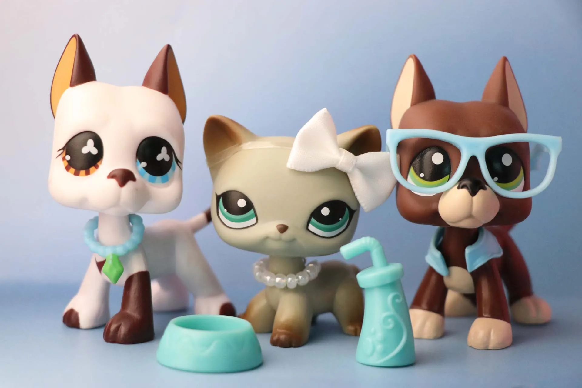 (Коллекционные фигурки 3 шт. игрушек) LovePets немецкий дог Великолепная модель 577 1519 и