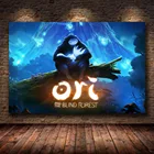 Игровой плакат, декоративная картина ори и слепой лес на HD холсте, художественные плакаты и принты куадроса